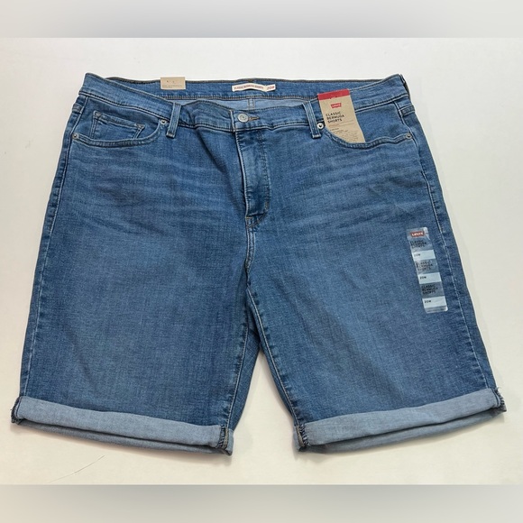 Levi's Sculpt Hypersoft Women's Classic Bermuda Shorts Mid Rise Size 20W - NWT - Picture 4 of 13